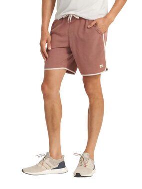 Vuori Banks Athletic Shorts 7.5" Inseam Terracotta Linen Textile V330 Size M